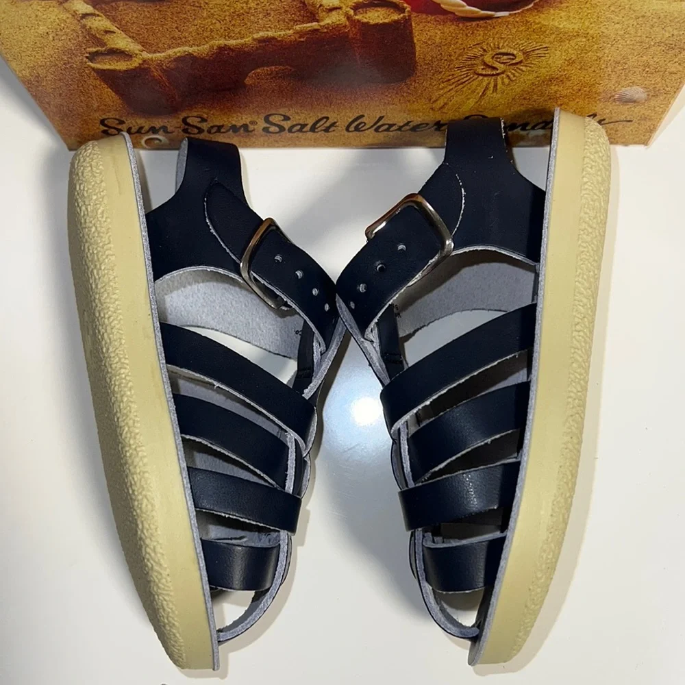 AUTH NIB Salt Water Sandal by Hoy Shoes Sun-San - Sailors NAVY